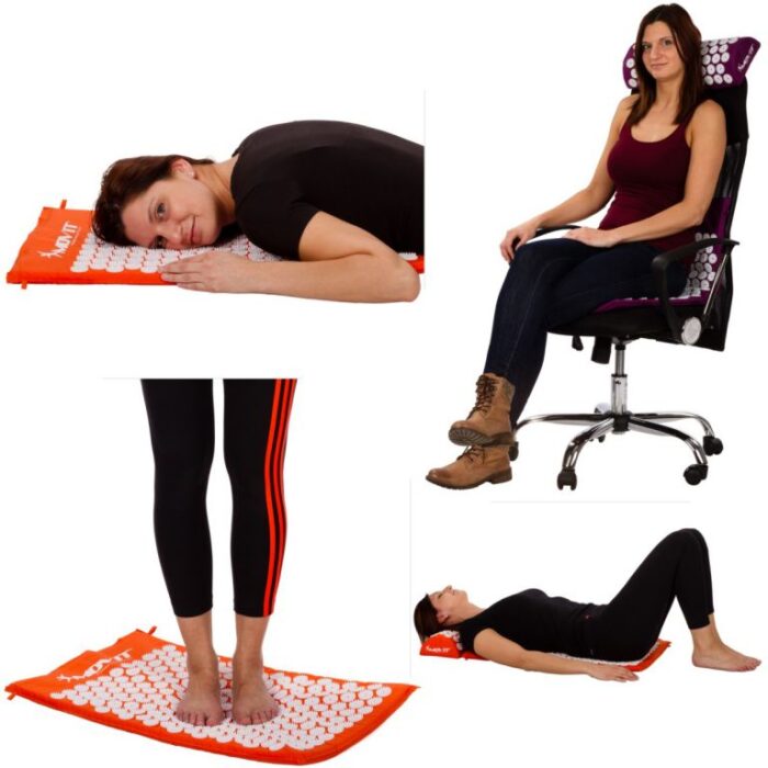 Movit akupresurní podložka s polštářem růžová 130 x 50 cm - Image 2