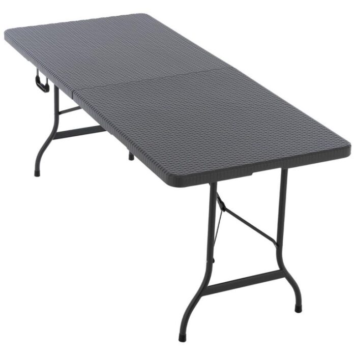 Garthen Zahradní set, 2 lavice a stůl v ratanovém designu - antracit - Image 2