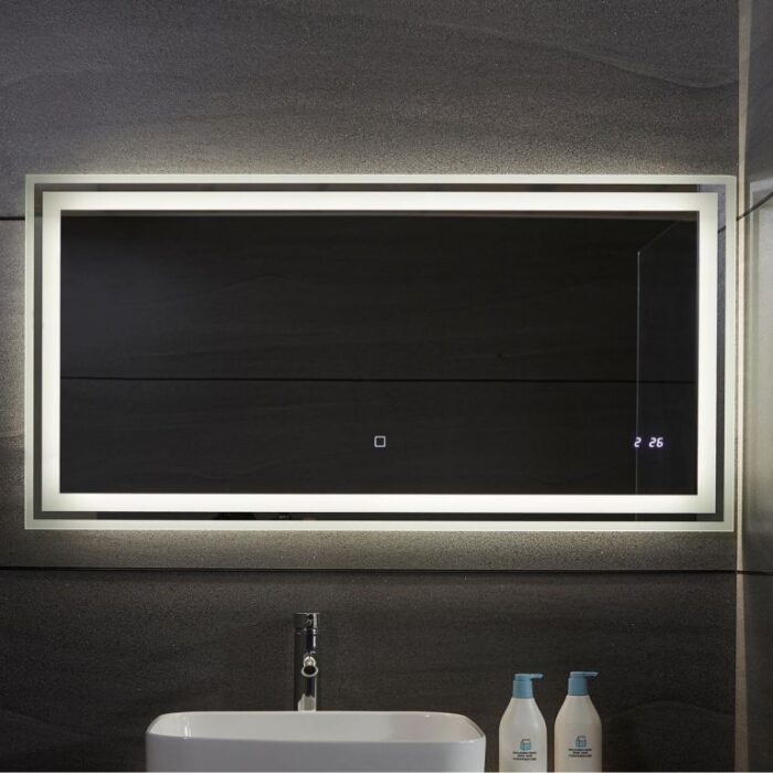 Aquamarin Koupelnové zrcadlo s LED osvětlením, 120 x 60 cm 80791