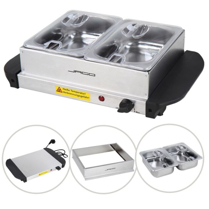 Jago 74074 Multifunkční bufetový ohřívač jídel, sada 2 kusů, 200 W - Image 2
