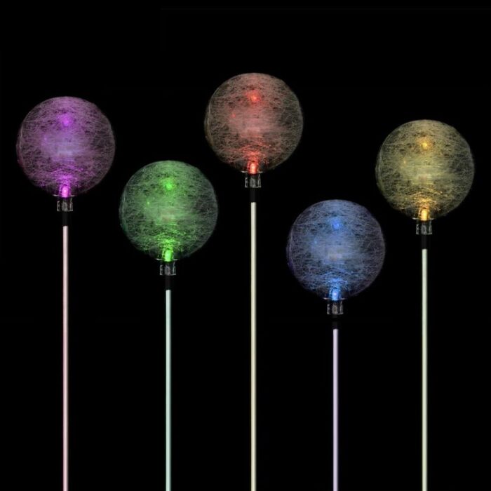 Garthen 751 Zahradní sada solárních LED lamp - 3 skleněné koule s barevnou změnou