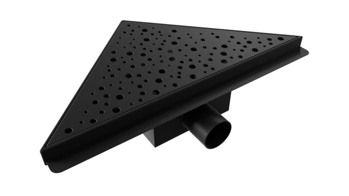 WellMall B-TRIANGL 30 Black Odtoková vpusť rohová