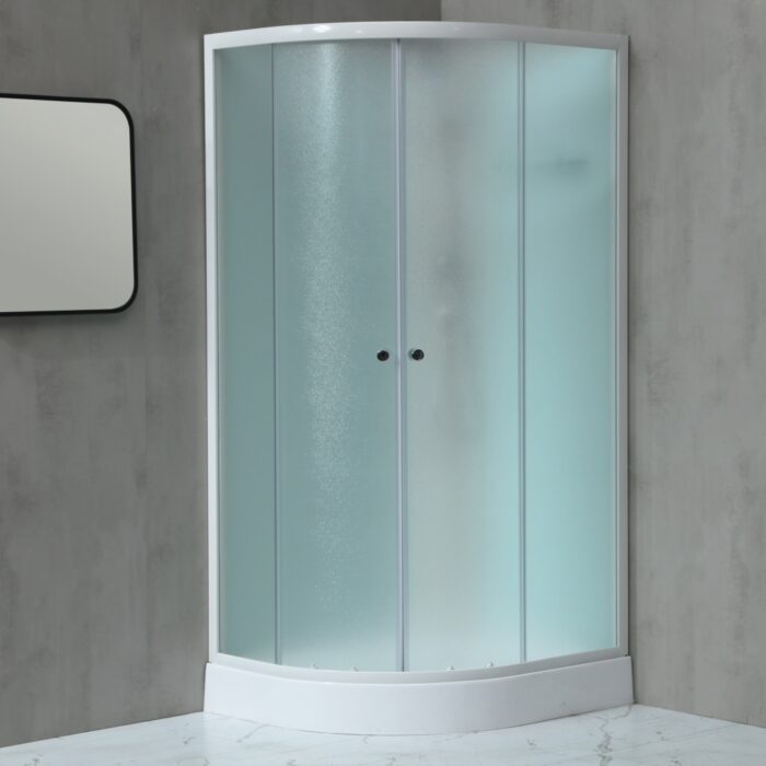 WellMall MILD AS-Pravý 100x80 WHITE Sprchový box asymetrický s nízkou akrylátovou vaničkou - Image 2