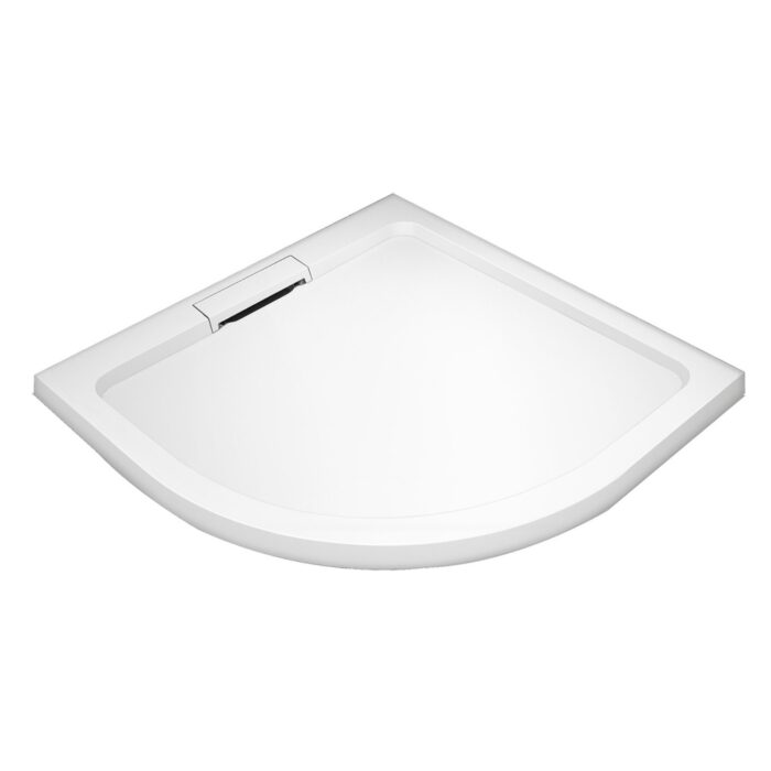 WellMall HARD 90x90x3,5 čtvrtkruhová mramorová vanička