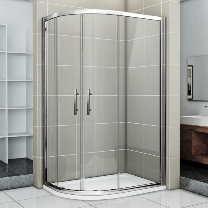 WellMall NATALI 120 x 90 Clear Sprchová zástěna asymetrická