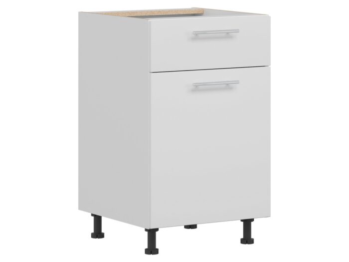 COLBY, dolní skříňka D50S1, bílý lesk