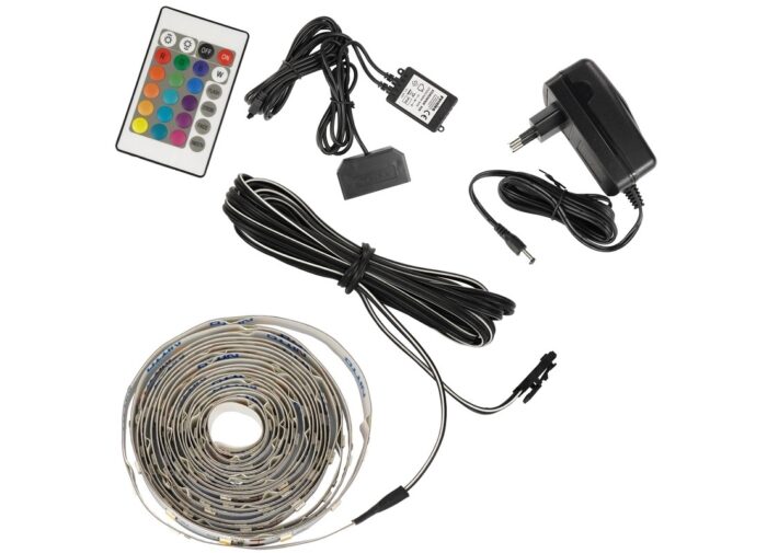 LED pásek RGB 200 cm s dálkovým ovládáním, mix barev